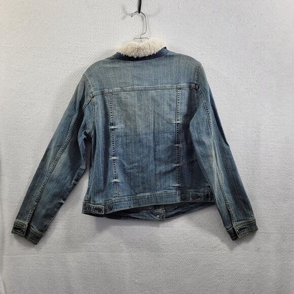 Torrid Jean Trucker Crop Jacket With Sherpa Collar Size 1(1X) NWT 52024-0794 - Picture 6 of 8